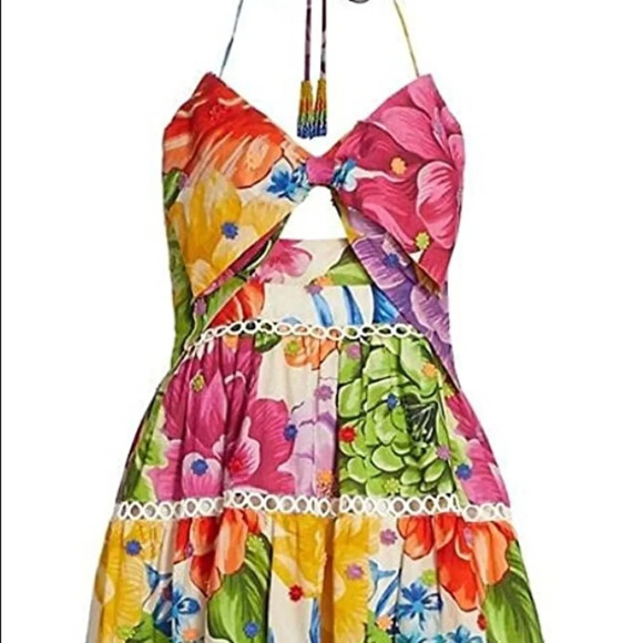 Farm Rio Anthropologie Chita Floral Midi Dress - Picture 8 of 9